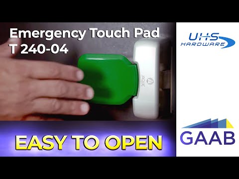 Modular Easy press open Latch - GAAB - T240-04 -  Fire Resistant Emergency Touch Pad - GAAB Locks
