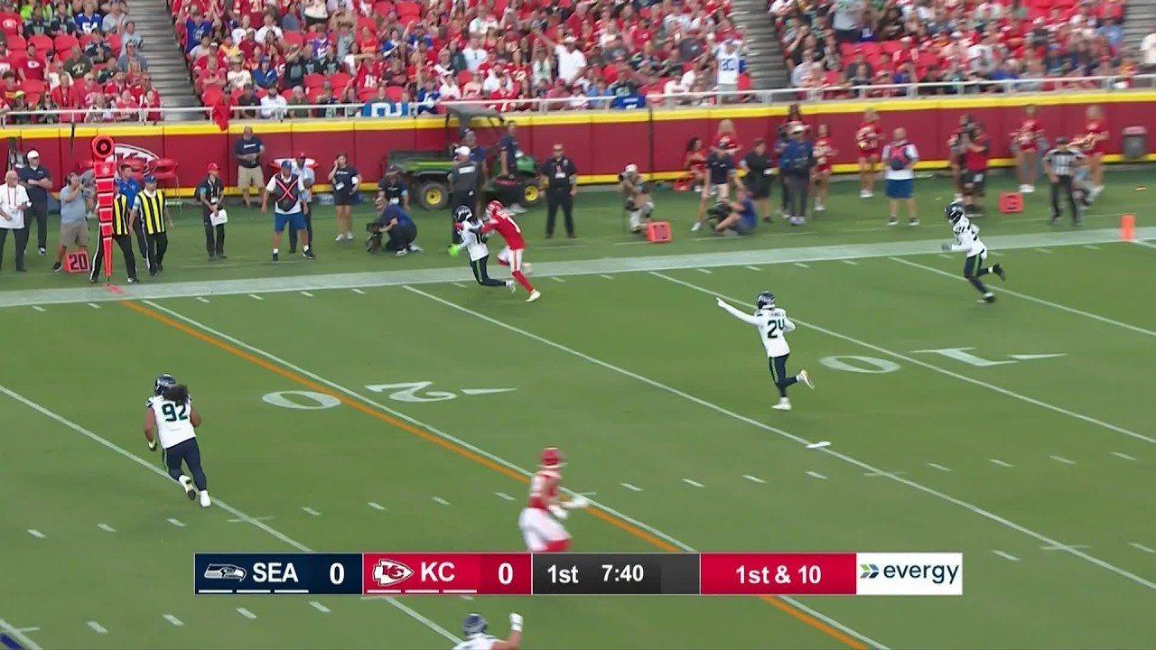 Trevon Diggs gets his 1st interception as a Seahawk