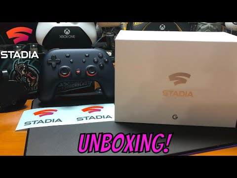 Google Stadia Founders Edition Night Blue Controller Unboxing and Set Up