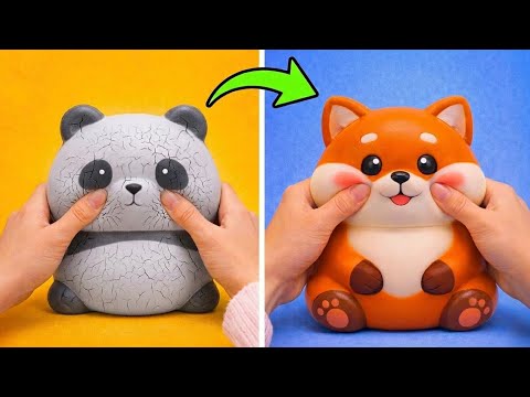 Old Squishies Makeover! 🤩✨ Cute DIY Transformations