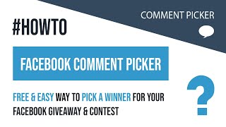 How-to: Facebook Random Comment Picker | Pick a winner for your Facebook Giveaway / Contest