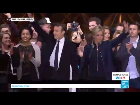 France: President-Elect Emmanuel Macron sings the French anthem La Marseillaise
