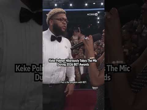 Keke Palmer toma el micrófono de forma divertida en los BET Awards 2026
