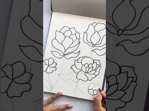 Floral line Art! 🌸