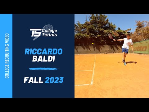 Riccardo Baldi College Tennis Recruiting Video Fall 2023