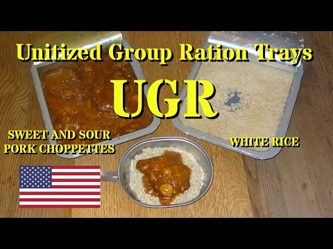 MRE Review: UGR Trays (Unitized Group Ration) Sweet and Sour Pork and White Rice