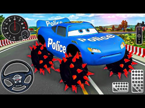 McQueen Police Monster Truck in India Driving - Bus Simulator Indonesia 3D - Android GamePlay #2