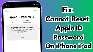 Cannot Reset Apple iD Password How To Fix Cannot R