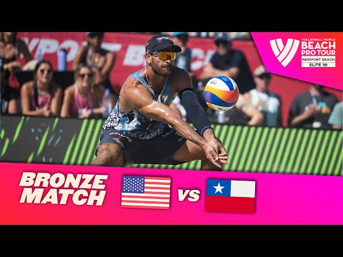 Crabb Tr./Crabb vs. Grimalt M./ Grimalt E. - Bronze Match Highlights | Newport Beach 2025 #BeachPro