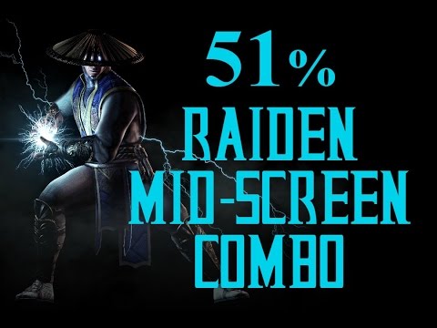 Mortal Kombat X - Raiden 51% Displacer Combo Mid-Screen