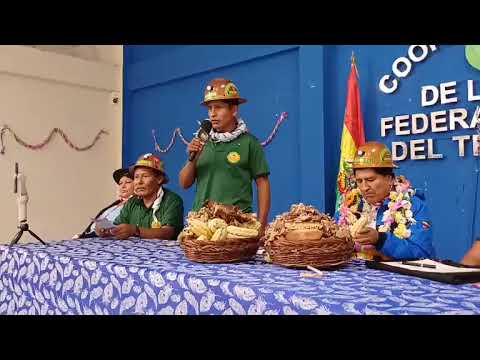 MINEROS DE LA COOPERATIVA NUEVA ESPERANZA PROVINCIA ARQUE EXPRESAR EL RESPALDO AL LÍDER EVO MORALES