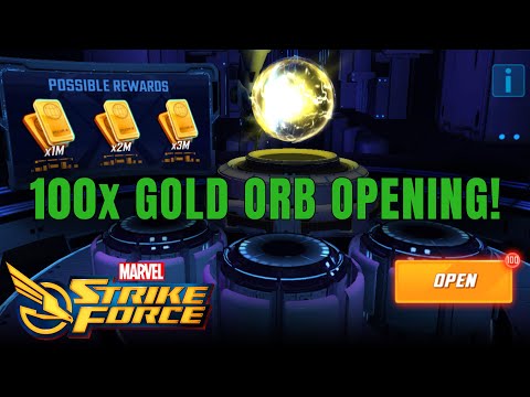 100x GOLD ORB OPENING! | Marvel Strike Force - MSF