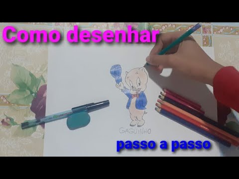 Desenhos de Rennan - Como desenhar o Gaguinho de Looney Tunes Passo a passo!