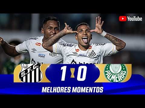 Gols e lances de Santos x Palmeiras