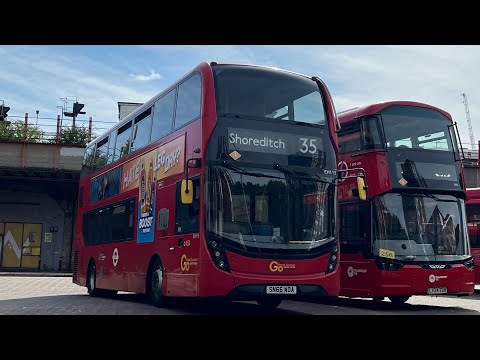 Full Route Visual. Route 35: Clapham Junction - Shoreditch | Enviro 400MMC EH115 SN66 WDA