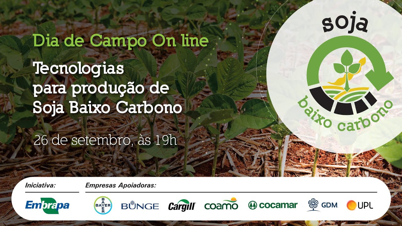 Tecnologias para produção de Soja Baixo Carbono