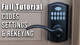 Tutorial: Kwikset Smart Door Handle Keypad Codes, Settings, Factory Reset, & Rekeying the lock