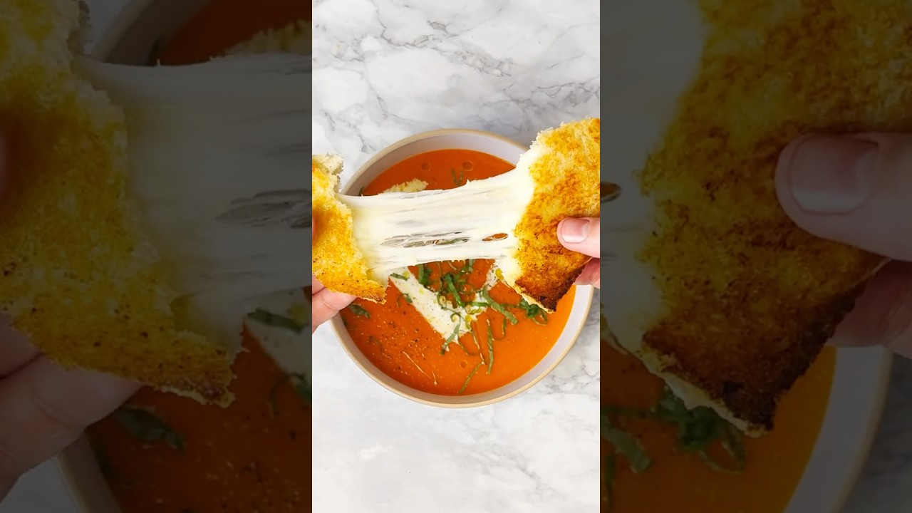 Roasted Tomato Soup with Heart-Shaped Grilled Cheese video