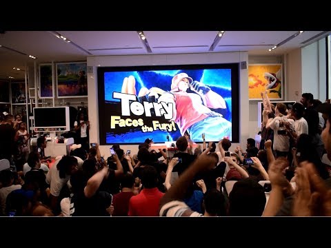 Terry Bogard Reveal for Super Smash Bros. Ultimate Live Reactions at Nintendo NY