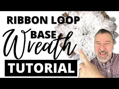 How to Make a Ribbon Loop Base Wreath using 21" Deco Mesh