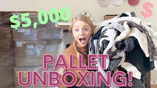 $5,000 CLOTHING PALLET UNBOXING + Fox Liquidation Review! Liquidation Pallet Haul to Resell PART 2