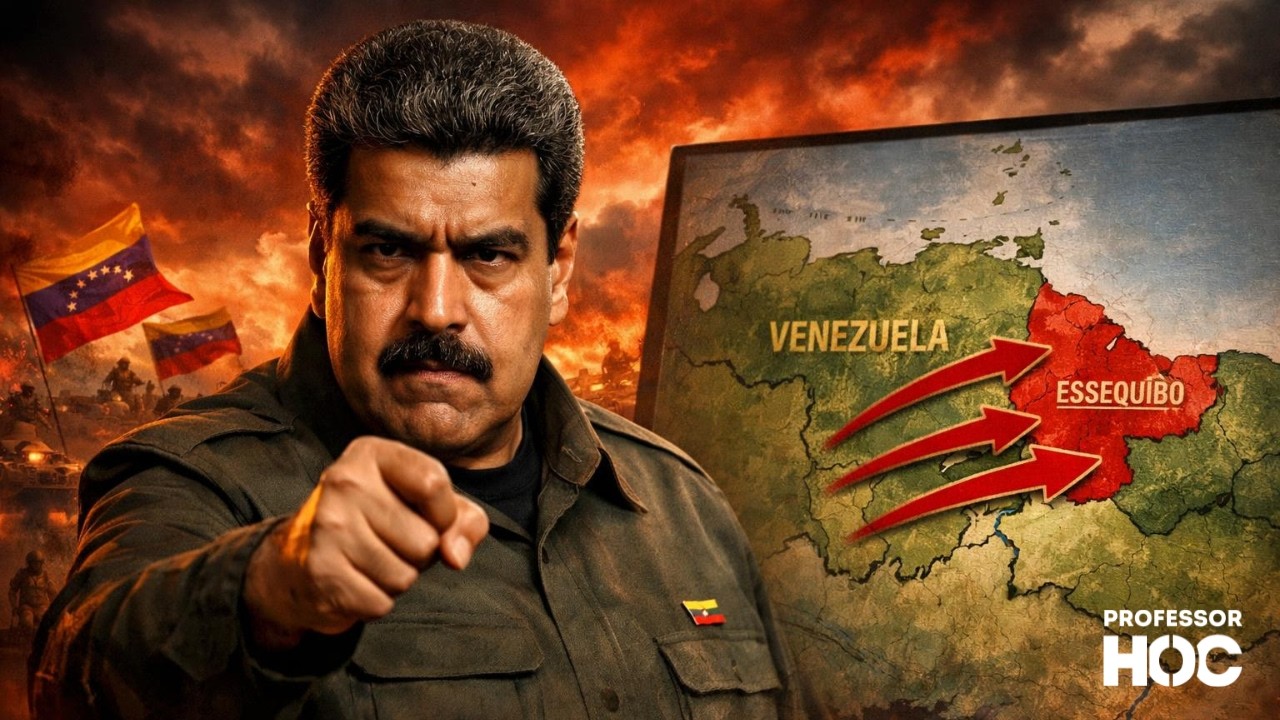 POR QUE A VENEZUELA QUER INVADIR A GUIANA? | Professor HOC