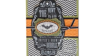 preview picture of video 'Halloween Toil & Trouble Card from the Stampin Up Holiday Catalog'