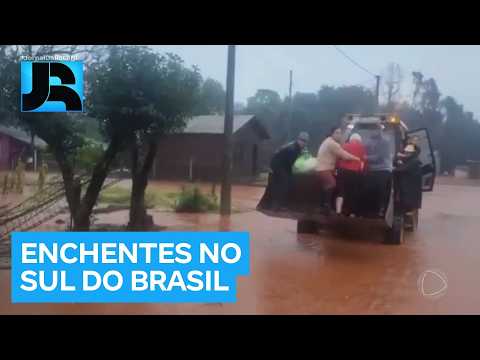 Chuva causa estragos em 21 cidades do Sul do Brasil