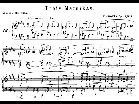 Video thumbnail for Mazurka in B major (Op. 56, No. 1)