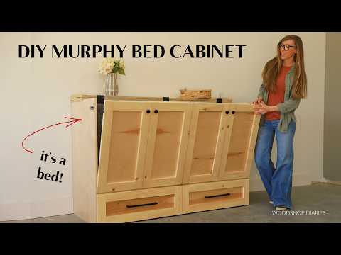 How to Build a Folding Murphy Bed Cabinet with Storage Drawer