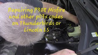 2002 Ford Thunderbird Coil Pack and Spark Plug Replacement P308 p30x  Misfire Cylinder 8 Lincoln LS
