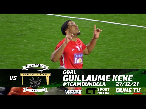 2021-22 Dundela Goals 021 - Guillaume Keke Vs H&W Welders  - 27th December 2021