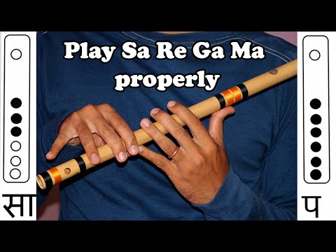 Lesson 3: How to play saregama on flute |  Flute lessons for beginners (HINDI)