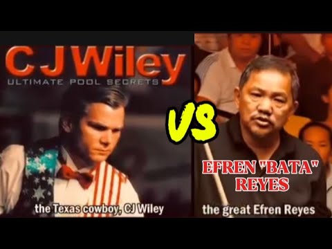 Efren "Bata" Reyes VS CJ Wiley (Full game Highlights Race To 15 )
