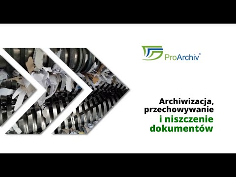 Proarchiv Przechowywanie i Niszczenie Dokumentów - video