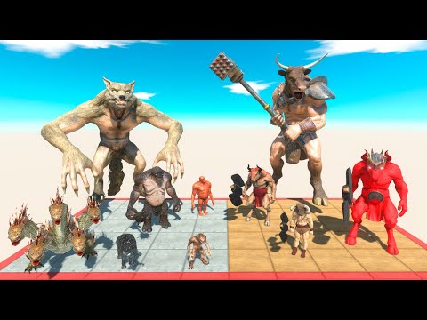 Minotaur Team vs Fantasy - Animal Revolt Battle Simulator