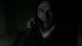 The Vampire Diaries: 7x22 - Damon hears Elena&#39;s voice in the vault (Delena kisses Flashbacks) [HD]