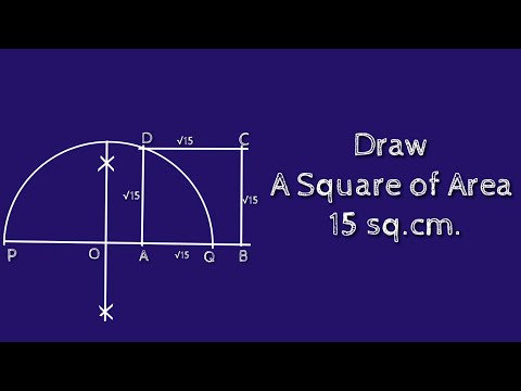 How to draw a square of area 15 sq.cm.shsirclasses.