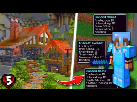 Julien Azelart - I Made An Underground Village to Become INVINCIBLE in Hardcore Minecraft! (#5)