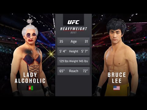 UFC4 | Bruce Lee vs Lady Alcoholic REMATCH (EA Sports UFC 4)