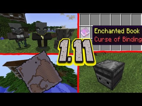 MINECRAFT 1.11 FULL REWIEW! CURSE ENCHANTMENTS, OBSERVER BLOCKS, NEW BUILDINGS, TOTEM OF UNDYING!