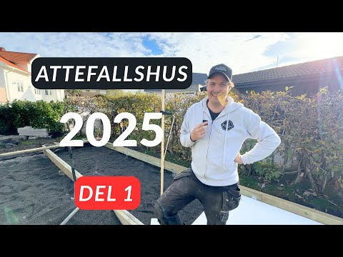 Bygger nytt attefallshus med loft  (del 1)