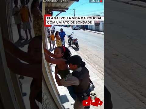 Ela SALVOU a vida da PM e população ficou admirada com ato de bondade... #pm #shortsviral #shorts