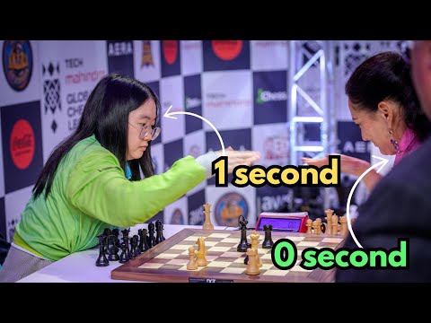 The crazy time scramble at the end that made both players laugh | Tan Zhongyi vs Kosteniuk