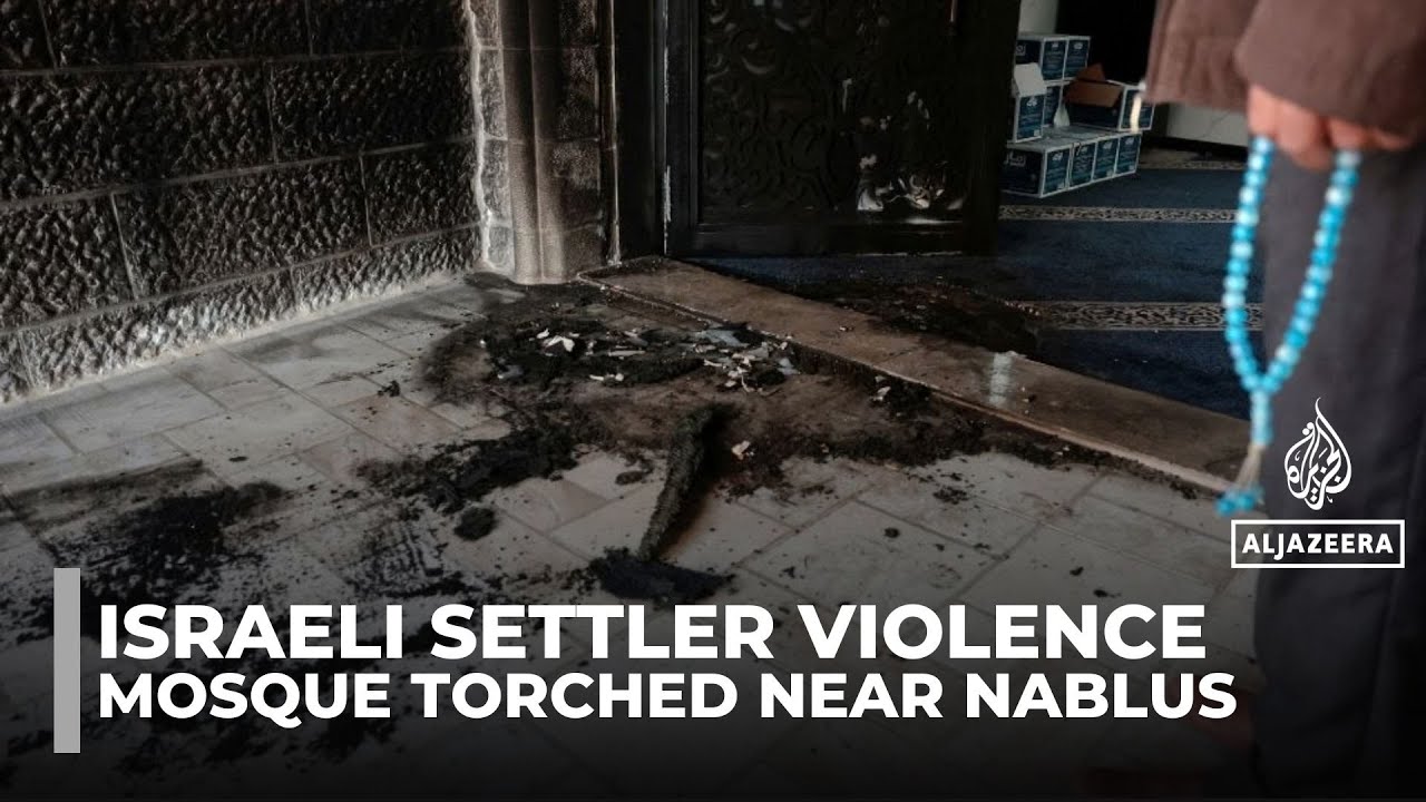Israeli settlers set mosque ablaze in occupied West Bank village of Duma