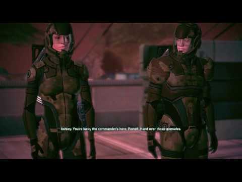 Paolo Mass Effect HD 06 - Nihlus Fate, Powell Cowering & Fight to train