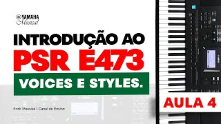 INTRODUÇÃO AO PSR E473 PARA INICIANTES - VOICES E STYLES - [ AULA 4 ] ericckmessias
