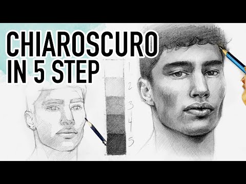 CHIAROSCURO IN 5 STEP 😎| Tutorial ombreggiature disegno realistico a matita, ritratto volto maschile