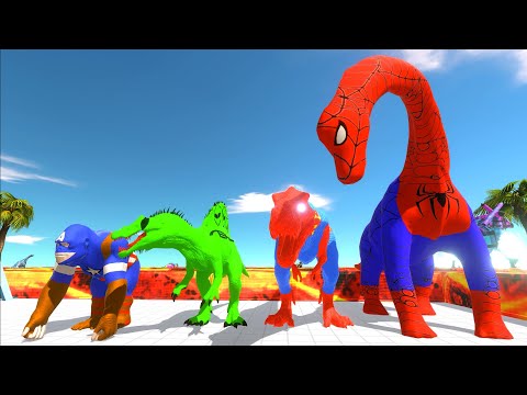 EVOLUTION OF DINOSAURS, BRACHIOSAURUS, SPINOSAURUS, T-REX, GORO - Animal Revolt Battle Simulator