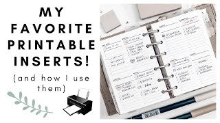 MY FAVORITE PRINTABLE INSERTS | How I Use Them